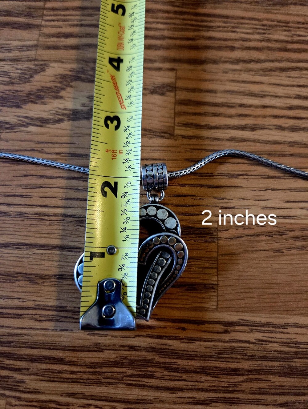 BRIGHTON "Temple Heart" Vintage Silver And Gold Double Heart Necklace - Picture 8 of 10